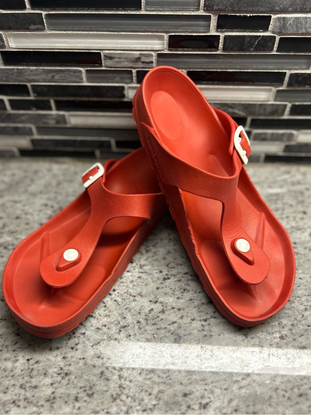 Birkenstock Orange/coral Gizeh Thong Sandals - EVA womens 6 (37)